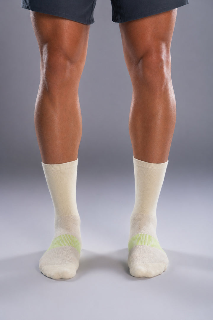 Breathable Cushioned Crew Socks Green