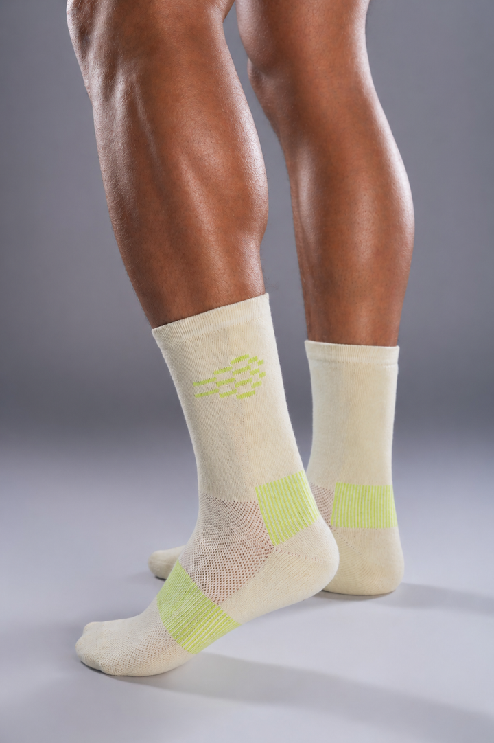 Breathable Cushioned Crew Socks Green